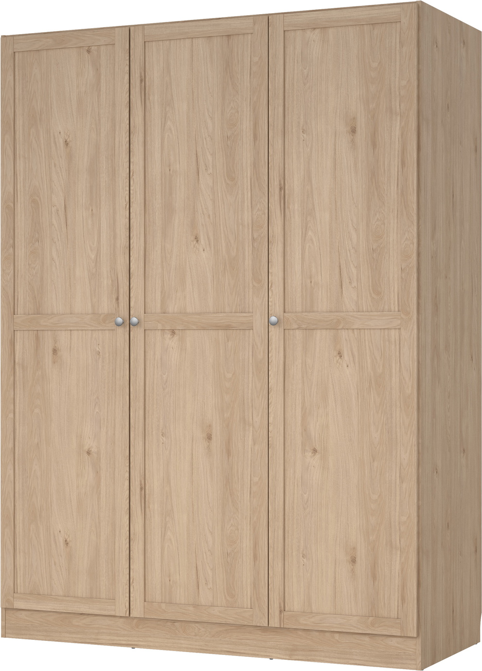 Garderobeskab Vesterholm Billund  -dørs Jackson Hickory Fsc Spånplade  H200ã B147ã D62 Cm  Tøjstang   Hylder