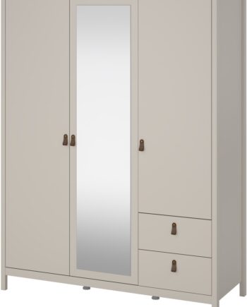 Garderobeskab Vesterholm Lunor   Døre    Spejldør    Skuffer  Kashmir H199 B150 D58 Cm