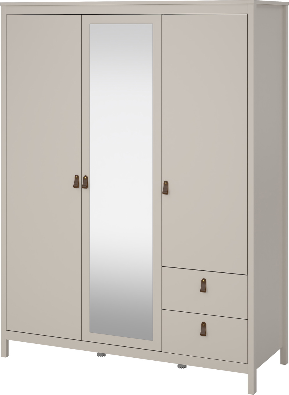 Garderobeskab Vesterholm Lunor Døre Spejldør Skuffer Kashmir H199 B150 D58 Cm