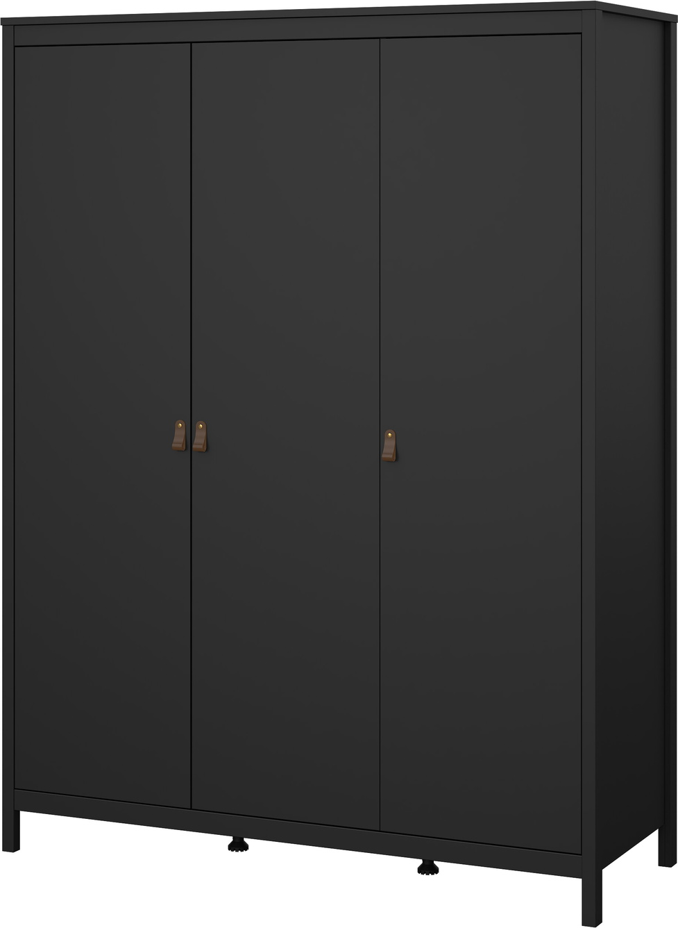 Garderobeskab Vesterholm Lunor -dørs Mat Sort Fsc Træ Hylder Stål Tøjstang H199 B150 D58 Cm
