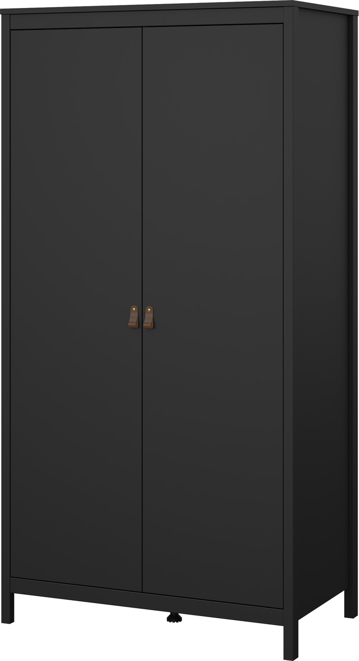 Garderobeskab Vesterholm Lunor -dørs Mat Sort H199ã B102ã D58 Cm Fsc-certificeret Hylder Tøjstang
