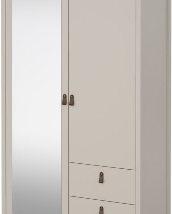 Garderobeskab Vesterholm Madrid Kashmir   Spejldør    Dør    Skuffer    Justerbare Hylder  H199xb102xd58 Cm