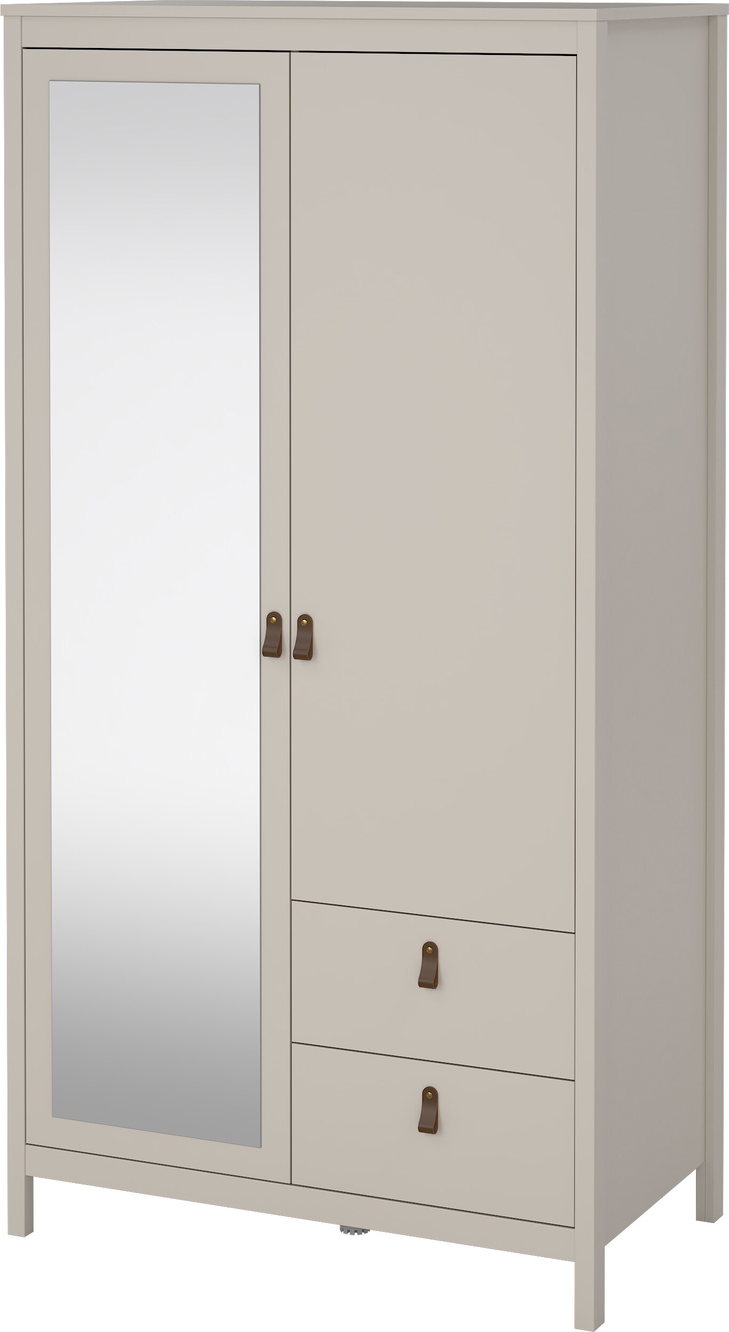 Garderobeskab Vesterholm Madrid Kashmir   Spejldør    Dør    Skuffer    Justerbare Hylder  H199xb102xd58 Cm