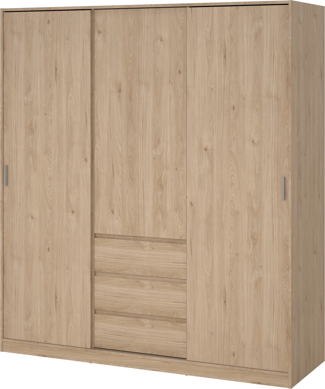Garderobeskab Vesterholm Naia H200ã B177ã D60 Cm Jackson Hickory Skydedøre Dør Skuffer Fsc