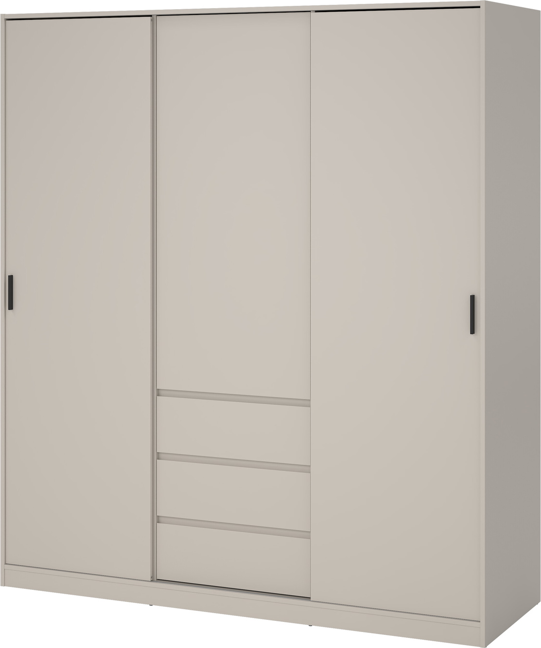 Garderobeskab Vesterholm Naia Kashmir Skydedøre Hængslet Dør Skuffer H200ã B177ã D60 Cm