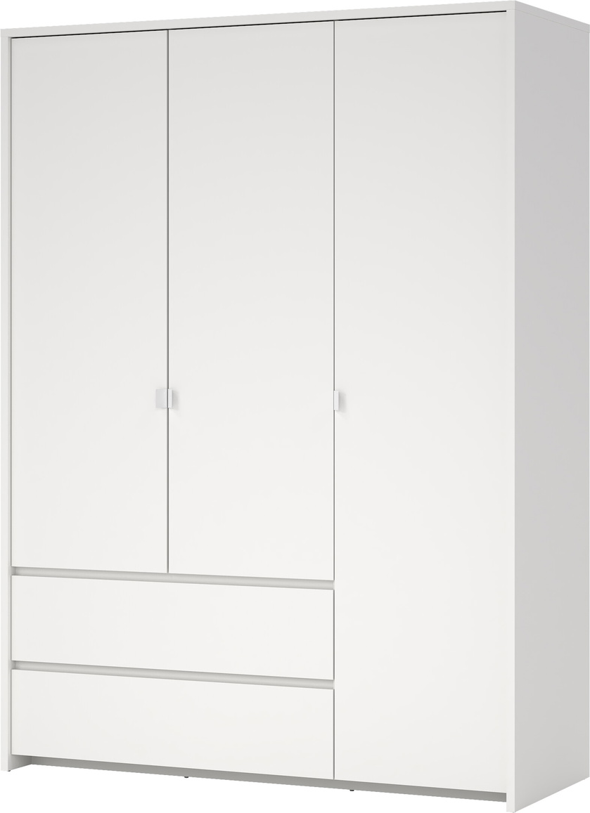 Garderobeskab Vesterholm Next  -dørs  -skuffer H202ã B148 6ã D58   Cm Hvid Fsc