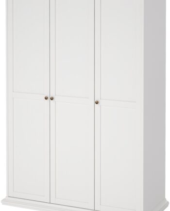 Garderobeskab Vesterholm Nora  -dørs Hvid H200     B138     D60   Cm