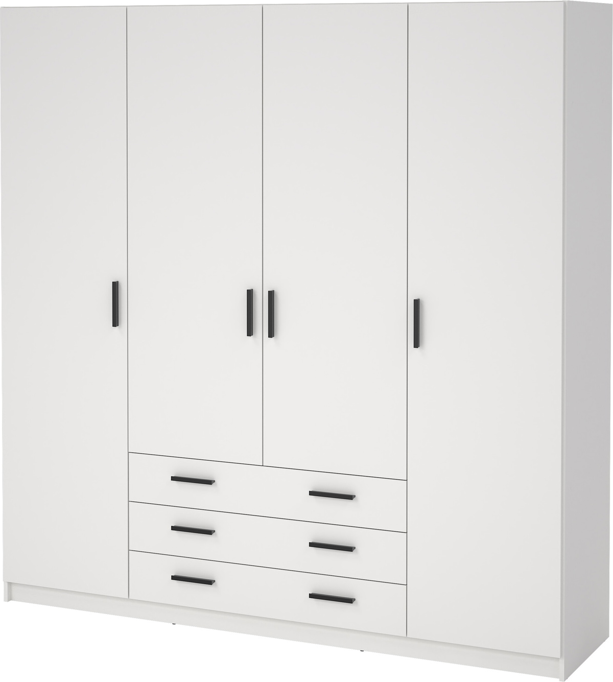 Garderobeskab Vesterholm Sprint   Døre   Skuffer   Hylder   Justerbare Hvid  Vægmonteret  Fsc  H200ã B195ã D50 Cm