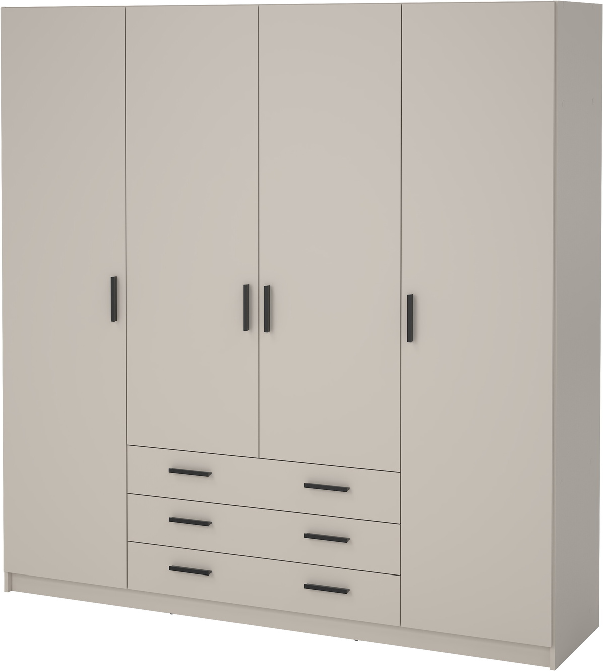 Garderobeskab Vesterholm Sprint Kashmir H200xb196xd50 Cm    Døre    Skuffer    Hylder  Vægmonteret  Fsc