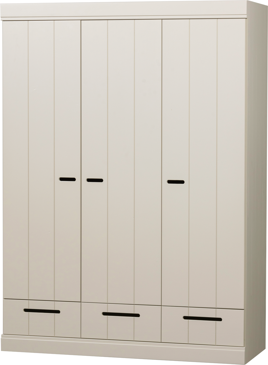 Garderobeskab Woood Connect Låger Skuffer Dust Støvet Grå Fyrretræ H195xb140xd53 Cm Fsc
