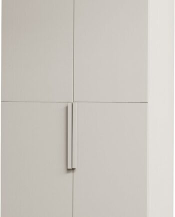 Garderobeskab Woood Pure  Beige  Fsc-certificeret Fyrretræ  H215xb95xd60  Soft-close  Metalstang