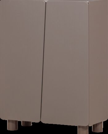 Garderobeskab Woood Root Varm Truffle Brown  Slebet Fyrretræ    Døre   Hylder  135x100x45 Cm  Fsc-certificeret