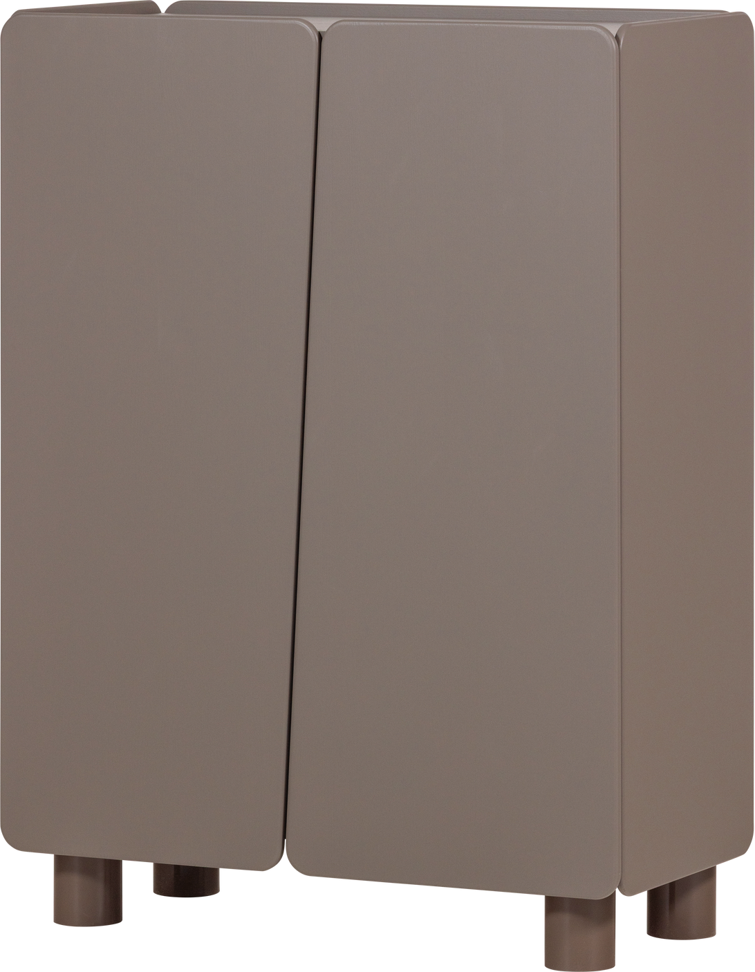 Garderobeskab Woood Root Varm Truffle Brown Slebet Fyrretræ Døre Hylder 135x100x45 Cm Fsc-certificeret