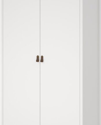 Garderobeskab  -dørs Vesterholm Lunor Hvid  Fsc    Hylder   Justerbare  Tøjstang  H199xb102xd58 Cm