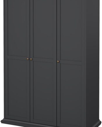 Garderobeskab  -dørs Vesterholm Nora  Mat Grå  Danskproduceret  Tøjstang Og Hylder  H200ã B139ã D60 Cm