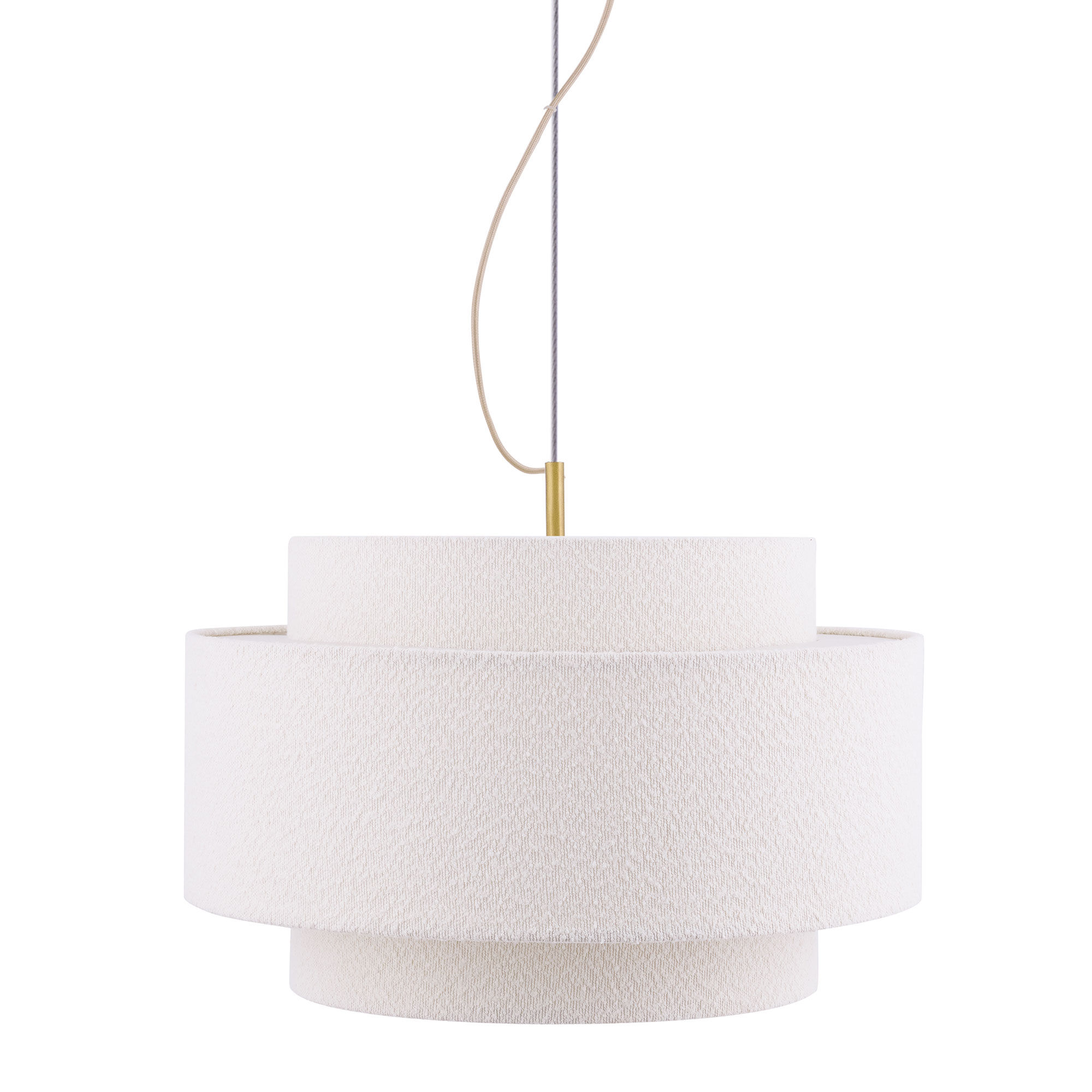 Globen Lighting Noah Bouclé Pendellampe 50 Cm Hvid