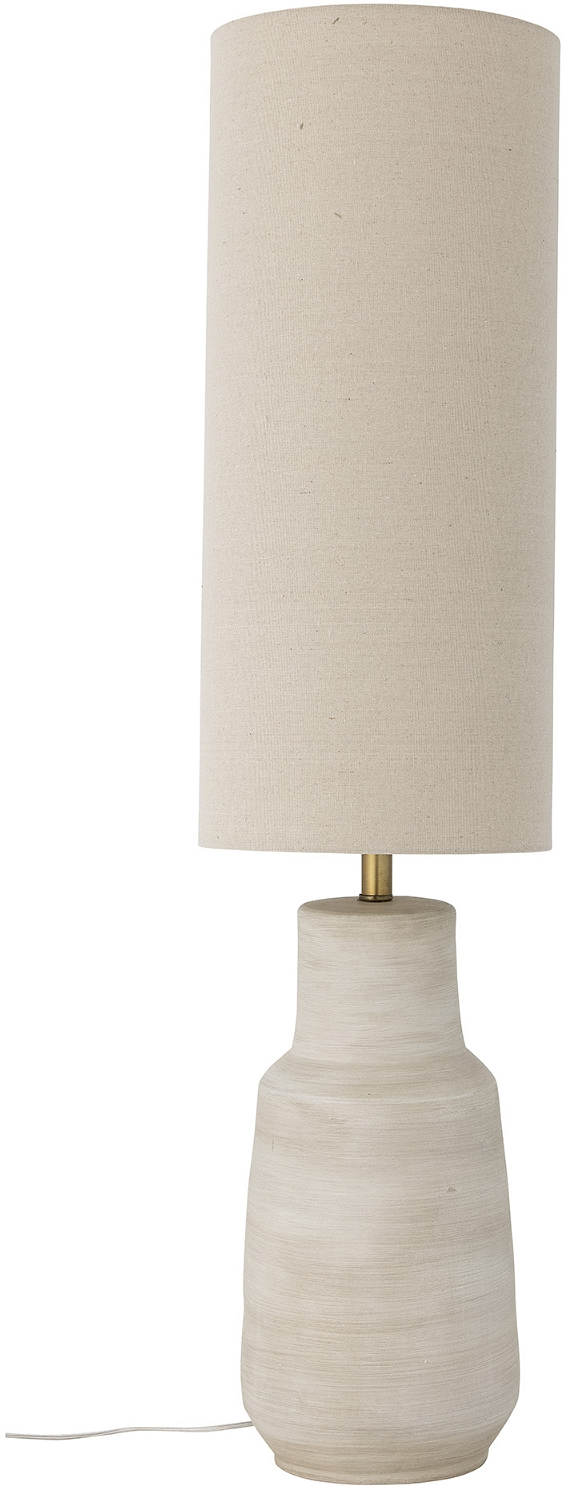 Gulvlampe Bloomingville Linetta Hvid Terrakotta Linned ø28xh113 Cm