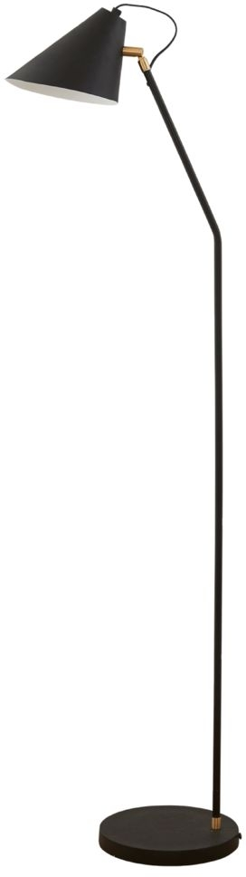 Gulvlampe House Doctor Club Læselampe Med Justérbart Lampehoved Sort Metal ø20 H130 Cm