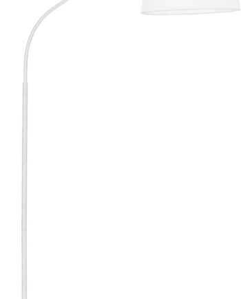 Gulvlampe Ideal Lux Daddy Mat Hvid Metal Stof ø40   H197 Cm E27-fatning