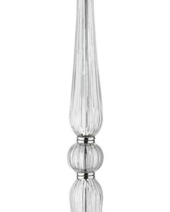 Gulvlampe Ideal Lux Dorothy ø40   H165 Cm Transparent Glas Og Krom