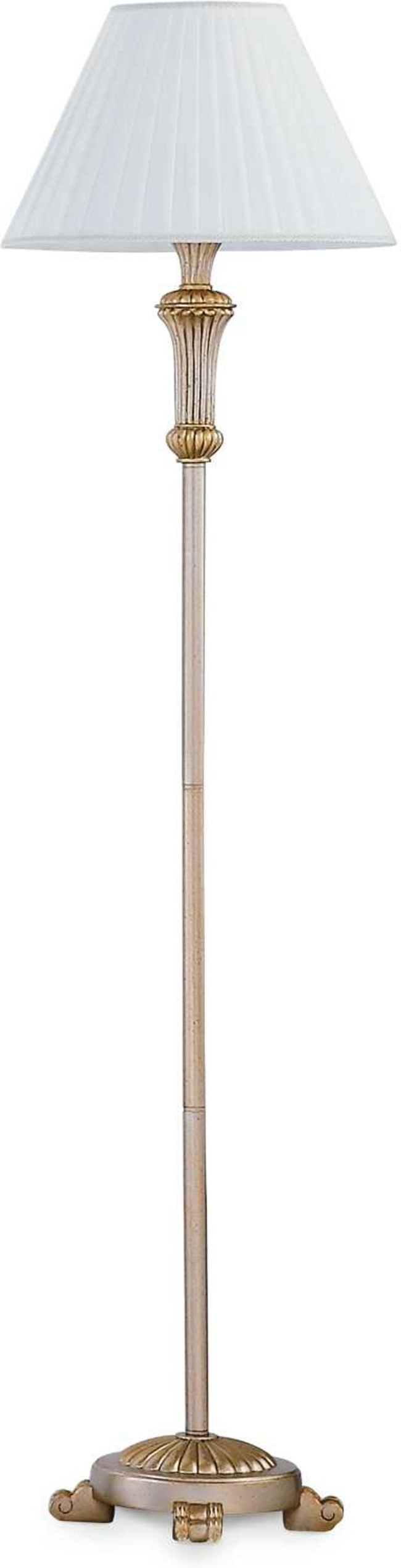 Gulvlampe Ideal Lux Firenze Bladguld Finish ø42 H165 Cm