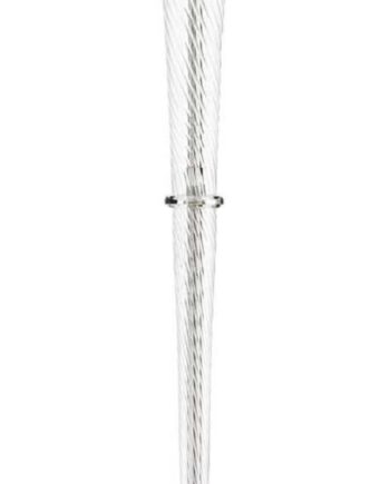 Gulvlampe Ideal Lux Forcola ø49 5ã H175 Cm Hvid Krom Metal Glas Stof