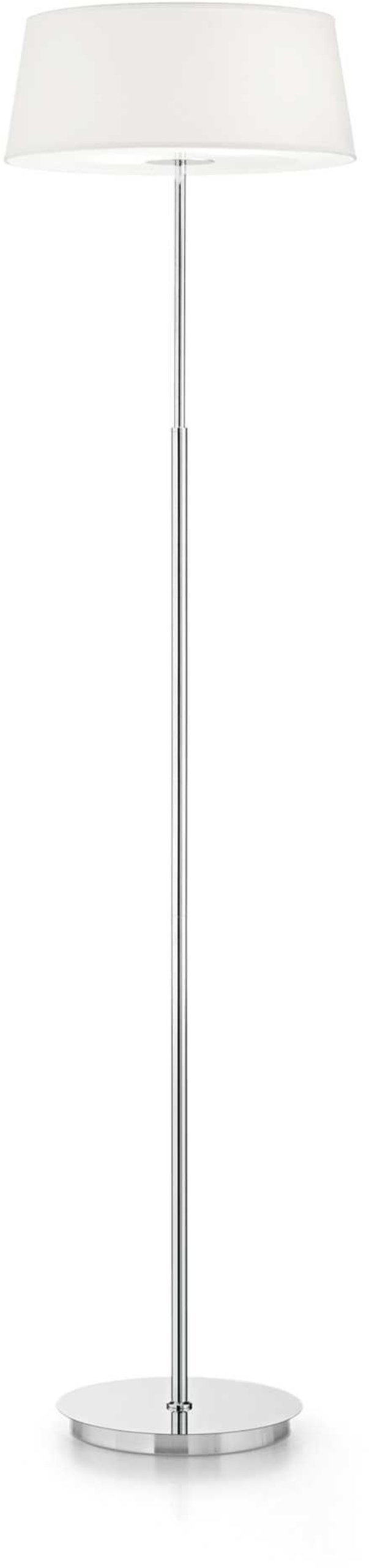 Gulvlampe Ideal Lux Hilton ø40 H160 Cm Hvid Krom