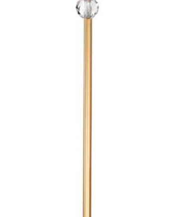 Gulvlampe Ideal Lux Queen Med Krystaldetaljer   Guld ø35   H157   Cm
