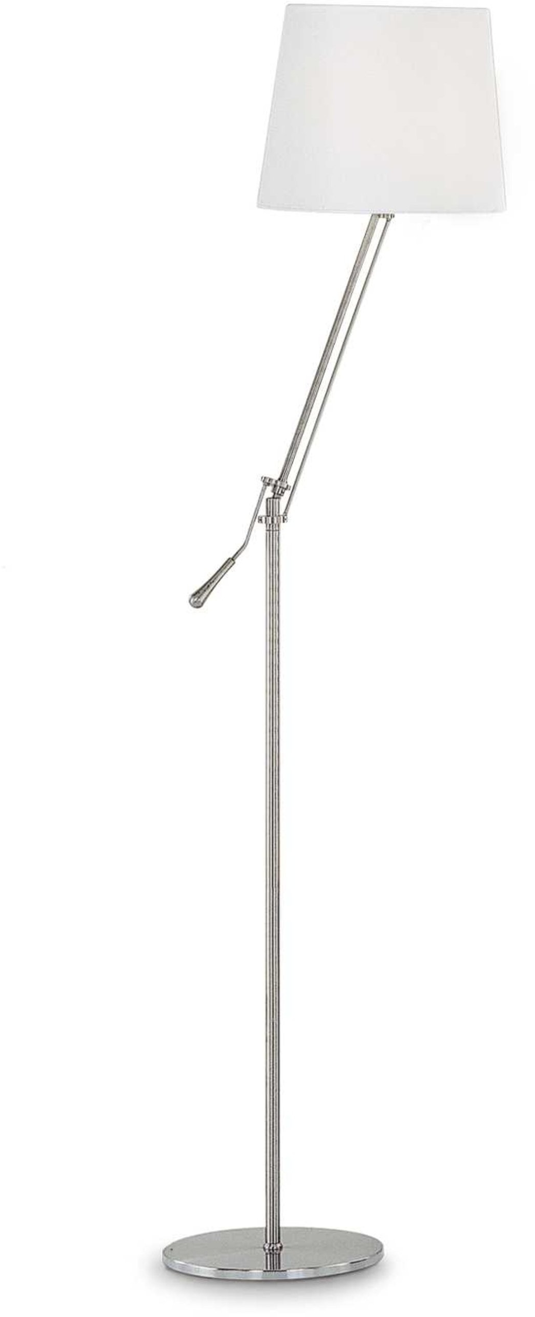 Gulvlampe Ideal Lux Regol ø32 H163 Cm Hvid-krom Med Justerbar Diffusor E27