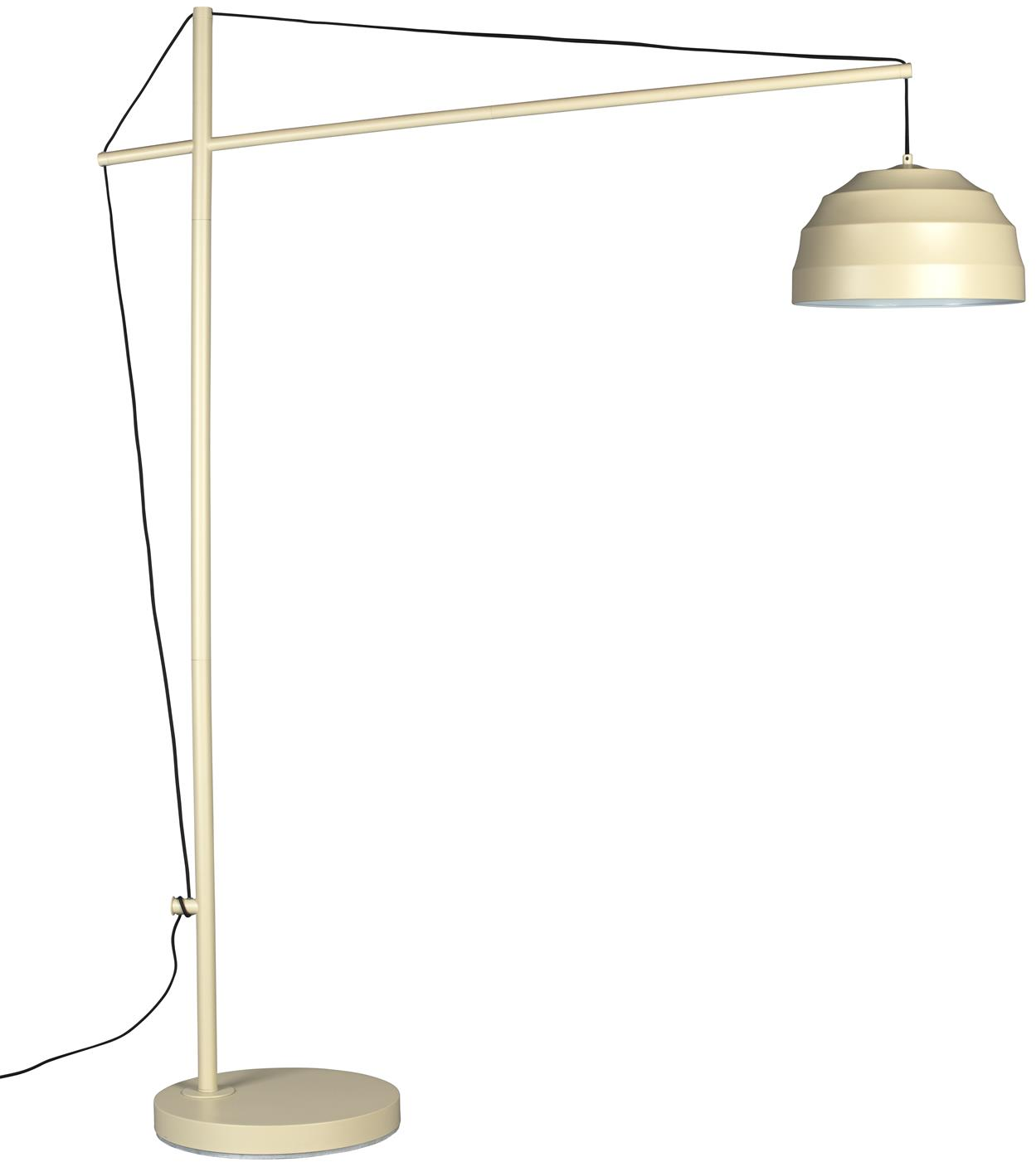 Gulvlampe Standlampe Dutchbone Liwa Lysgrå Metal Justerbar Bue H180 E27 Led