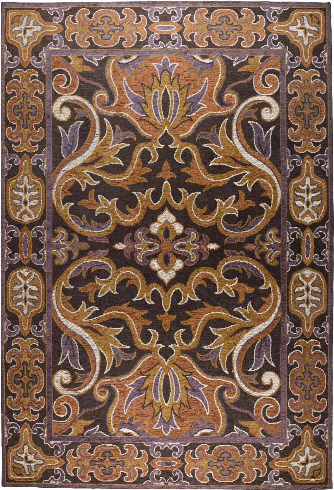 Gulvtæppe Dutchbone Bashmira 160   230 Cm Kaffefarvet Polyester Retro
