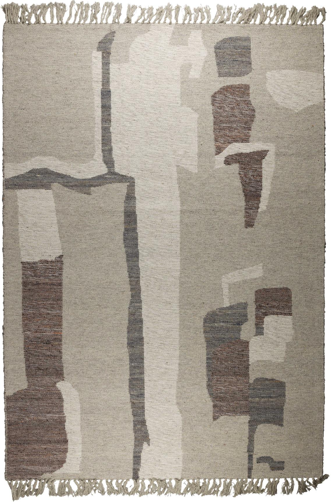 Gulvtæppe Dutchbone Caminito Stengrå 160   230 Cm Uld Polyester