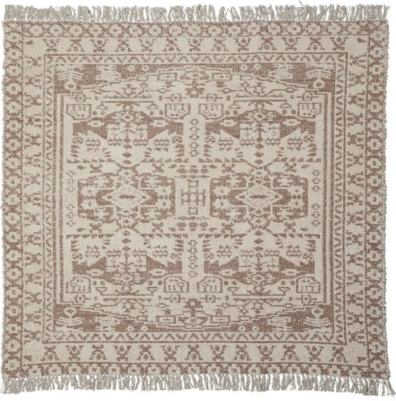 Gulvtæppe House Doctor Wowe 180 180 Cm Håndvævet Bomuld Polyester Beige