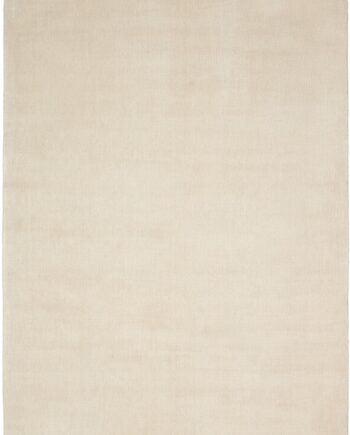 Gulvtæppe Kave Home Empuries 160x230 Cm Hvidt Stof Nordisk Design Blødt