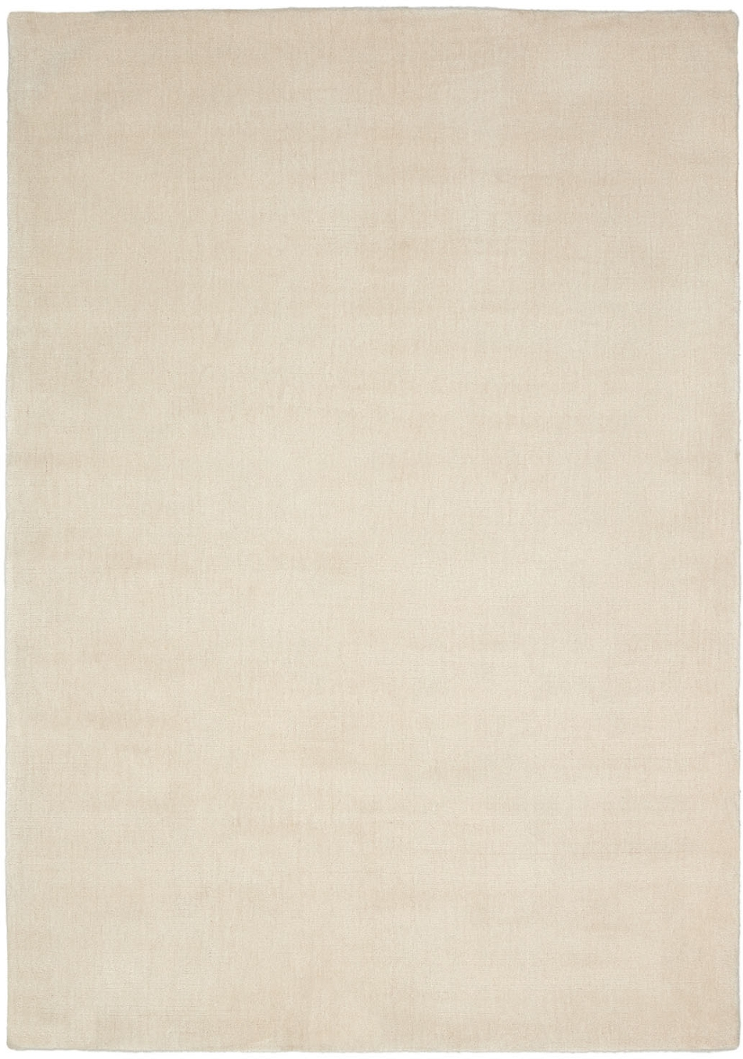 Gulvtæppe Kave Home Empuries 160x230 Cm Hvidt Stof Nordisk Design Blødt