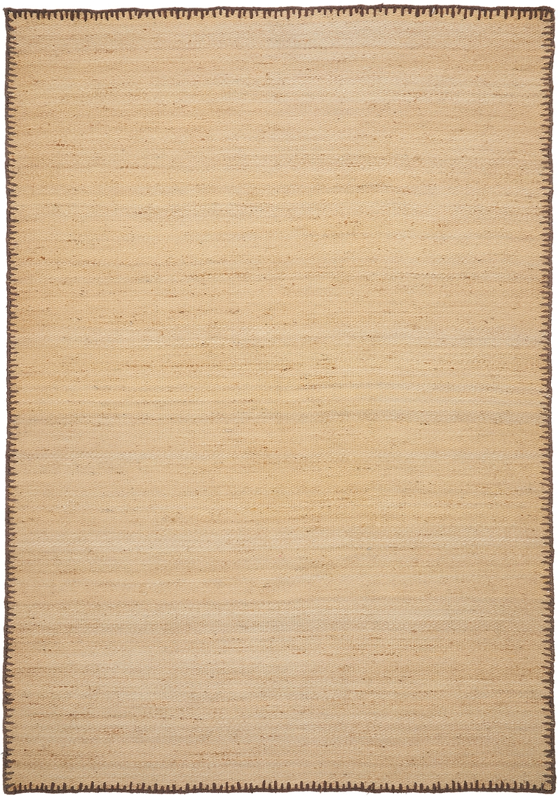 Gulvtæppe Kave Home Sorina 160x230 Cm Natur   Håndlavet Jute Bomuld Tæppe