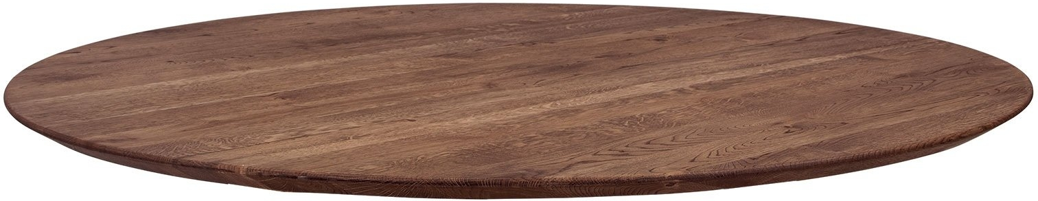 Håndlavet Rund Plankebordsplade House Of Sander Chicago Egetræ Mocca ø180 Cm
