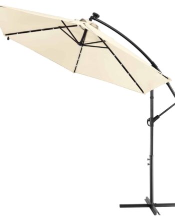 Hængeparasol Led Solar Haiti Creme ø300cm