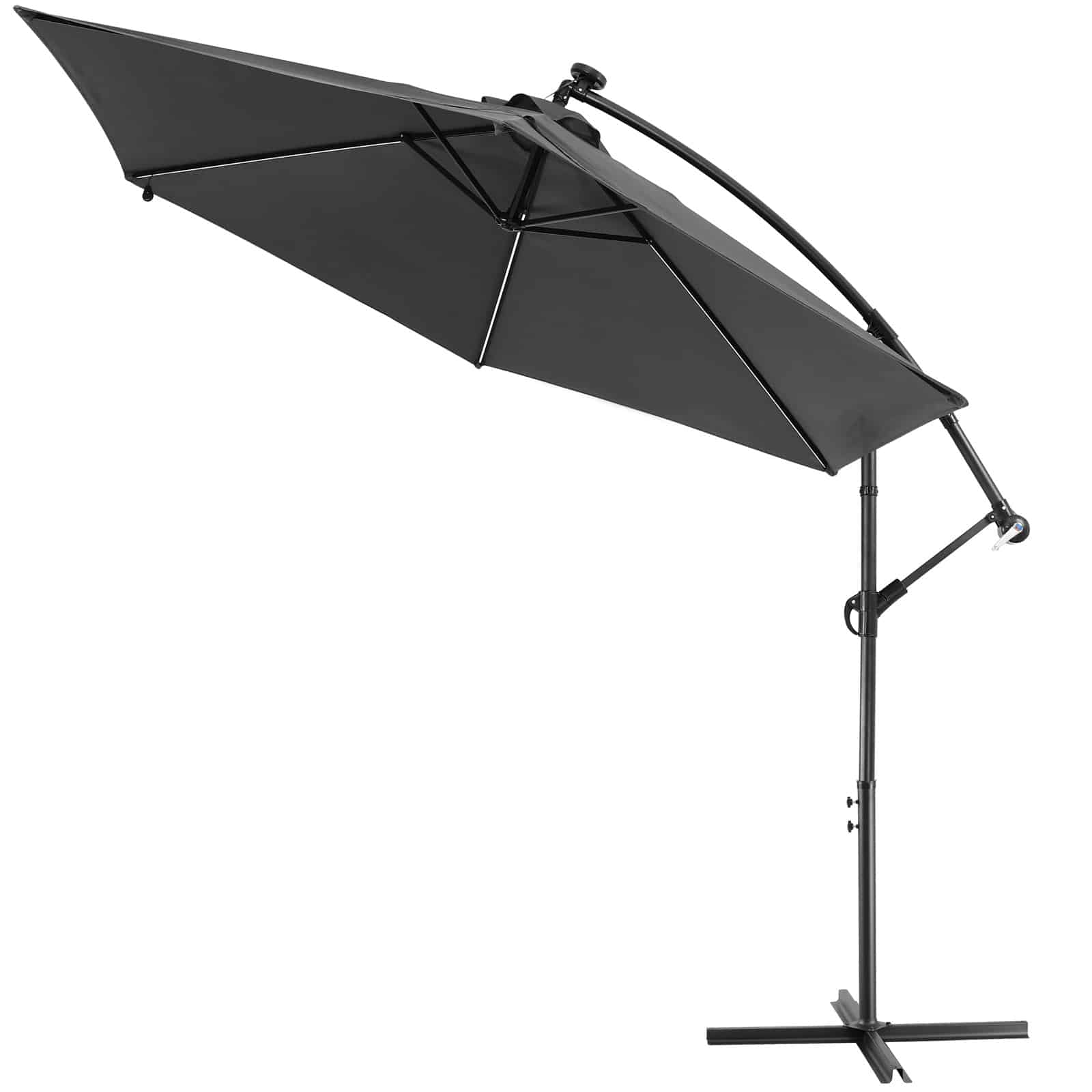 Hængeparasol Led Solar Mali Antracit ø330cm
