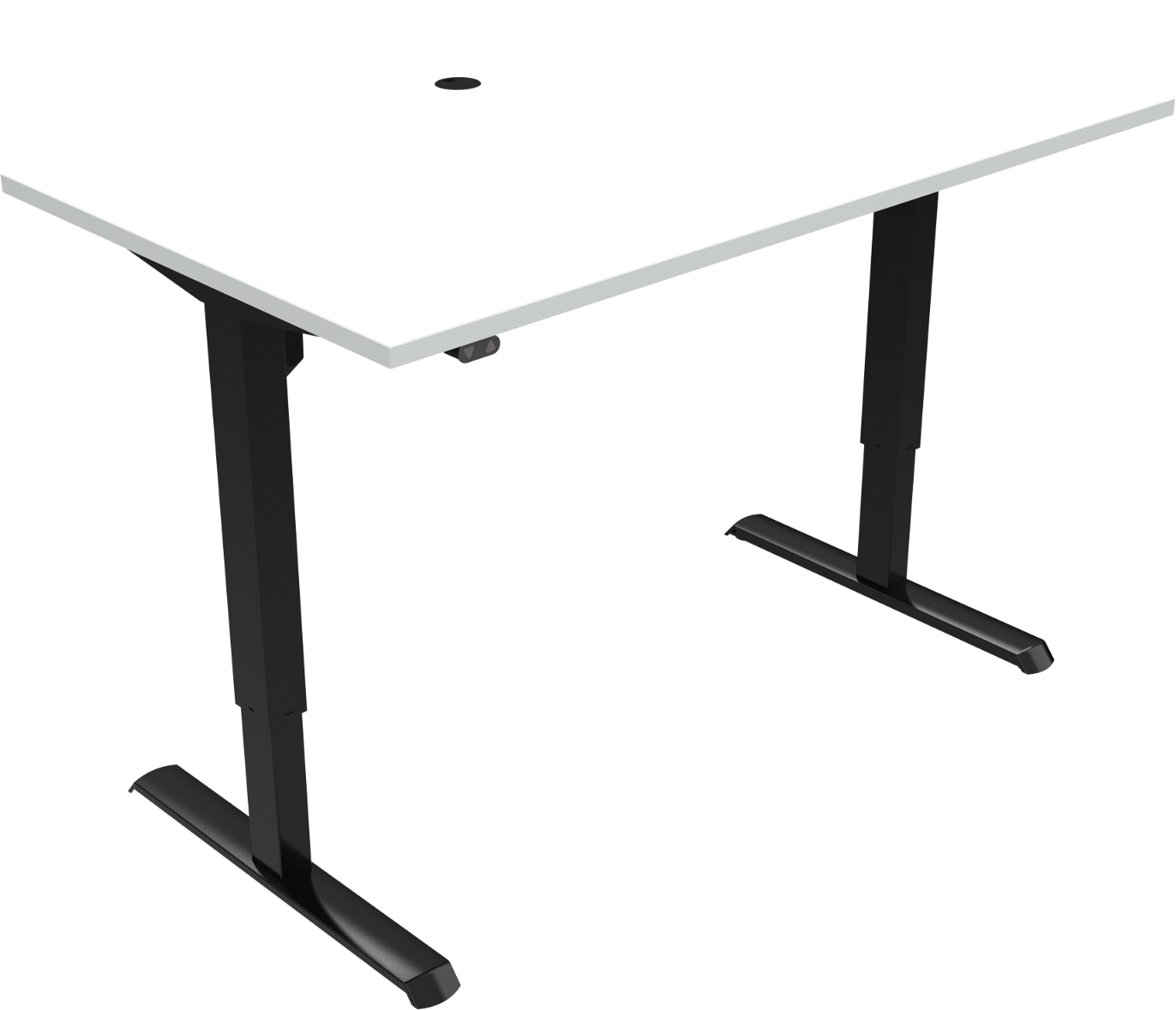 Hæve- Sænkebord Zennord Adaptdesk To-bens 140x80 Cm Justerbar 68-118 Cm Hvid Sort