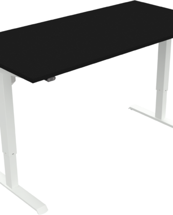 Hæve- Sænkebord Zennord Adaptdesk  -bens Kontorbord Sort Hvid 68 118x80x160 Cm