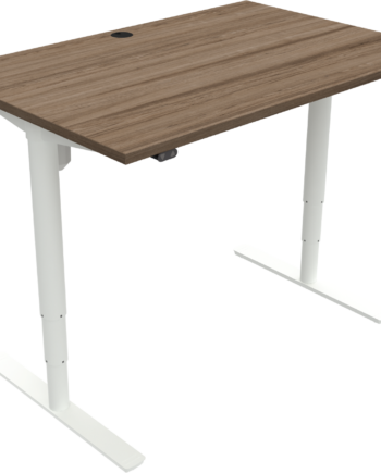 Hæve- Sænkebord Zennord Comfortzone To-bens Sit-stand   Valnød Hvid 120   80 Cm
