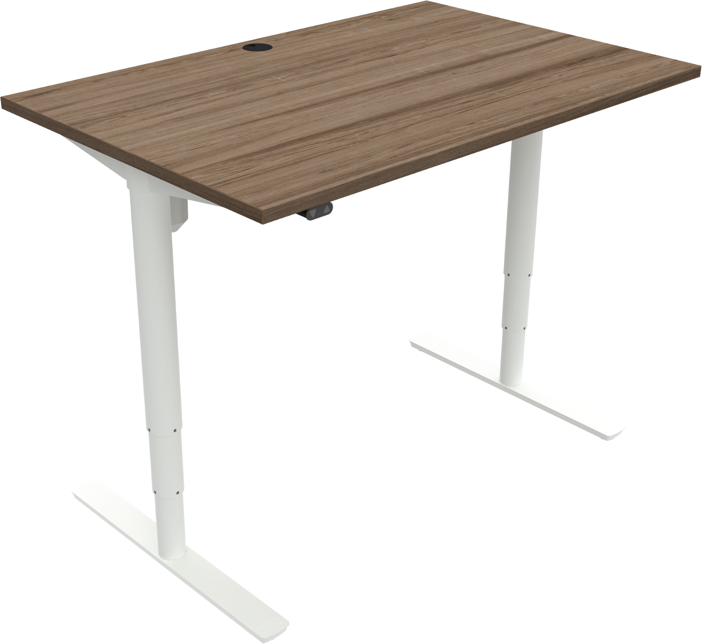 Hæve- Sænkebord Zennord Comfortzone To-bens Sit-stand   Valnød Hvid 120   80 Cm