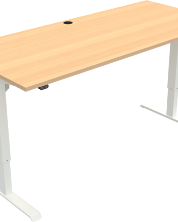 Hæve-sænkebord Zennord Adaptdesk To-bens Firkantet 180ã 80 Cm Natur Hvid Ergonomisk Justerbart