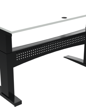 Hæve-sænkebord Zennord Flexdesk To-bens Firkantet 160x80 Cm Hvid Sort