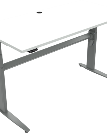 Hæve-sænkebord Zennord Movemate To-bens Skrivebord 160x80 Cm Hvid Sølv Justerbar 68 120 Cm