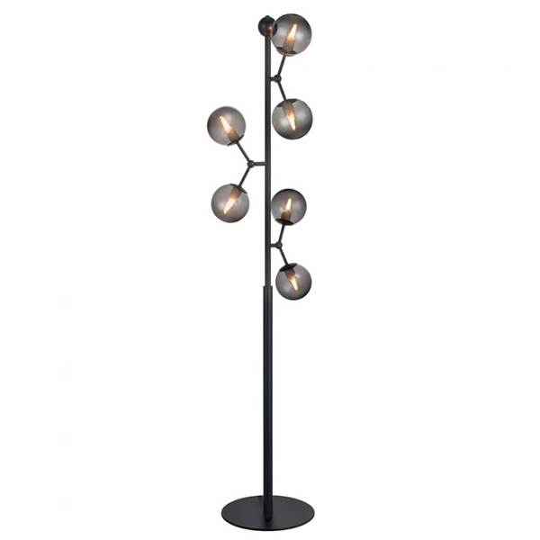 Halo Design Atom Gulvlampe Smoke Sort  : Erling Christensen Møbler