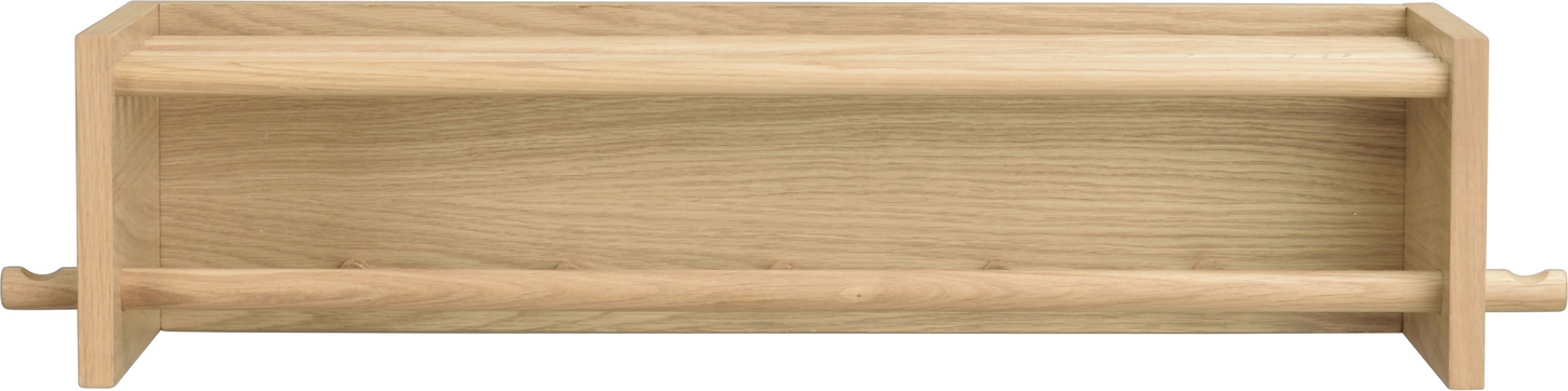 Hattehylde Rowico Hillmond   Skandinavisk Design   Lakeret Egetræ Med Hylde Og Bøjlestang H20ã B80ã D28 Cm