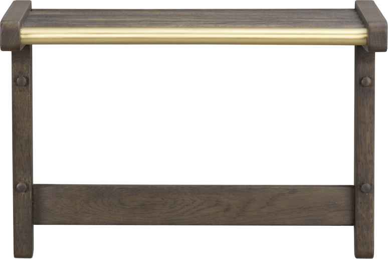 Hattehylde Rowico Inverness   Lakeret Egetræ Med Guldfarvet Metalstang 32ã 45ã 32 Cm