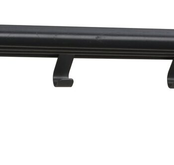 Hattehylde Rowico Milford Sort   Knagerække Med Hylde   Massivt Egetræ Og Metal  H19ã B80ã D33 Cm
